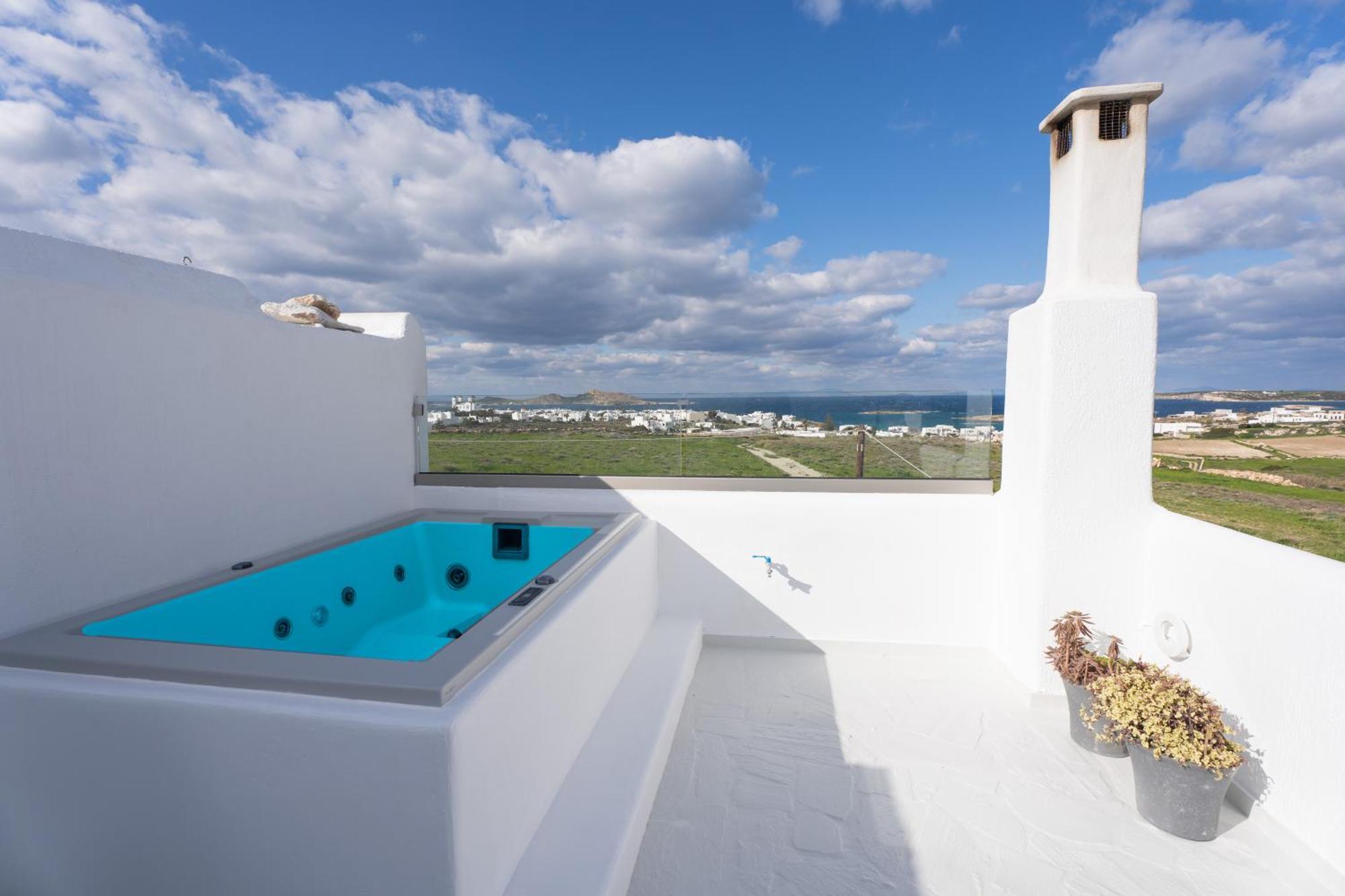Pure White 1Bd House With Amazing Sea Views In Naousa Eksteriør billede